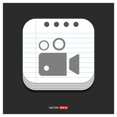 Web simgesi video dosyası düğmesi