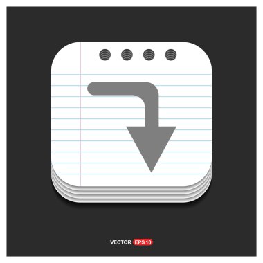 aşağı, ok simgesi indir