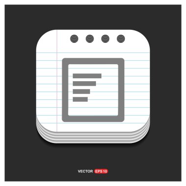 Kağıt metin belge simgesi