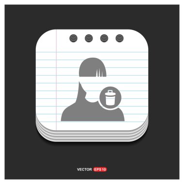 Kadın kullanıcı simgesi silmek