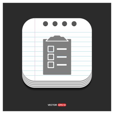 Not defteri simgesi, düz tasarım.