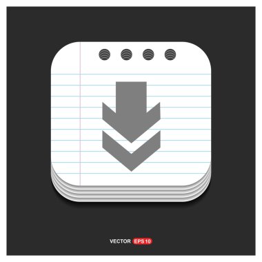 aşağı, ok simgesi indir