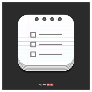 Not defteri simgesi, düz tasarım.