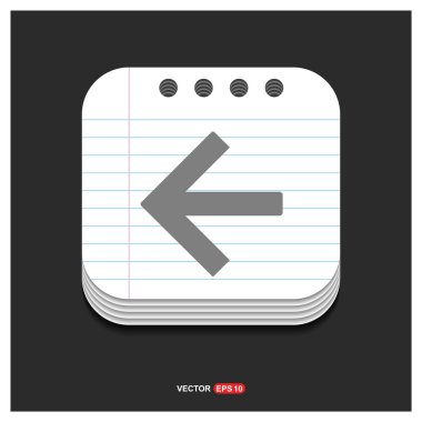 geri veya önceki simgesi