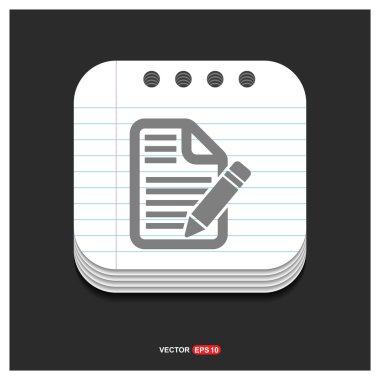 Kağıt not defteri simgesi