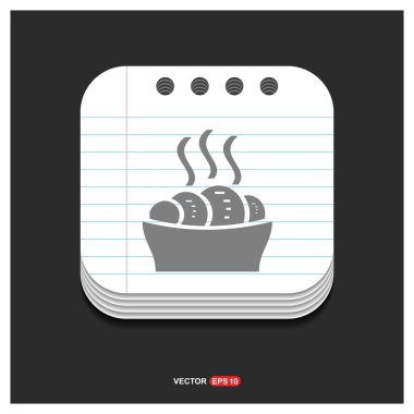 Tatlı sıcak kruvasan simgesi