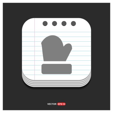 Kış mitten simgesi