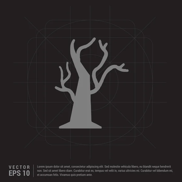 Icône arbre halloween — Image vectorielle
