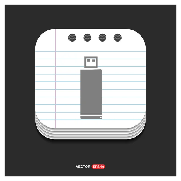 Icône clé USB — Image vectorielle