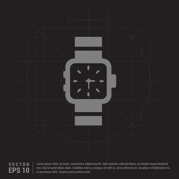 Náramkové hodinky ikona — Stockový vektor