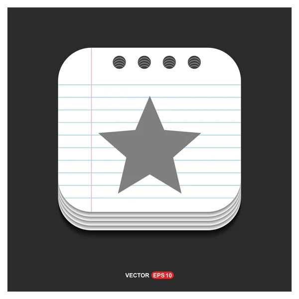 Icône de signe web étoile — Image vectorielle