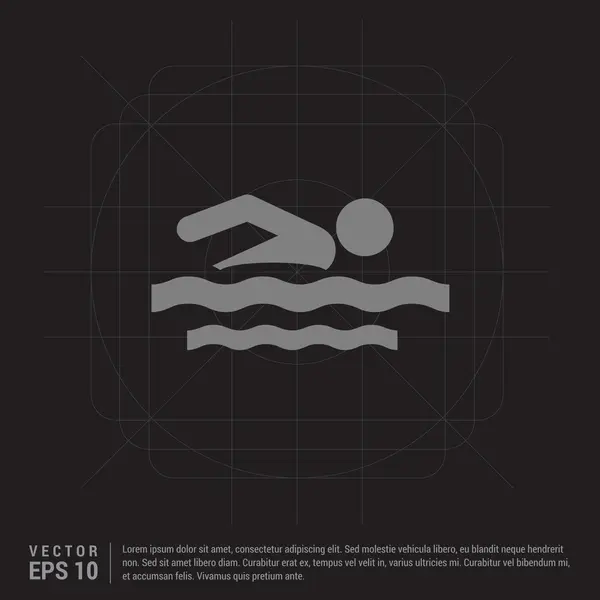Icono deporte natación — Vector de stock