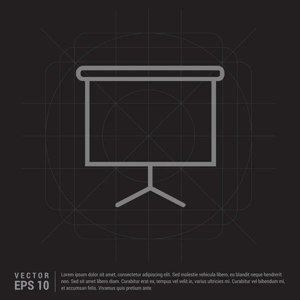 Tablero de presentación icono plano — Archivo Imágenes Vectoriales