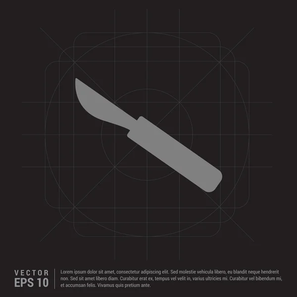 Küchenmesser-Ikone — Stockvektor
