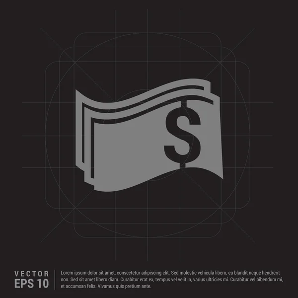 Dólar factura icono — Archivo Imágenes Vectoriales