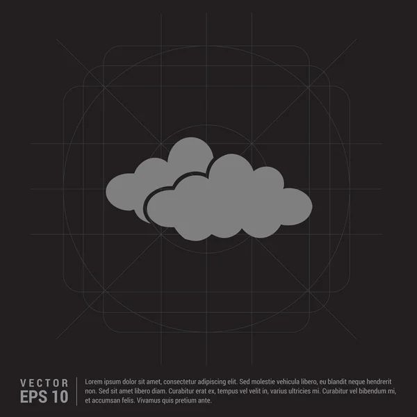 Nube icono web — Vector de stock