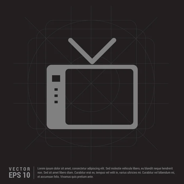 Icône web tv — Image vectorielle