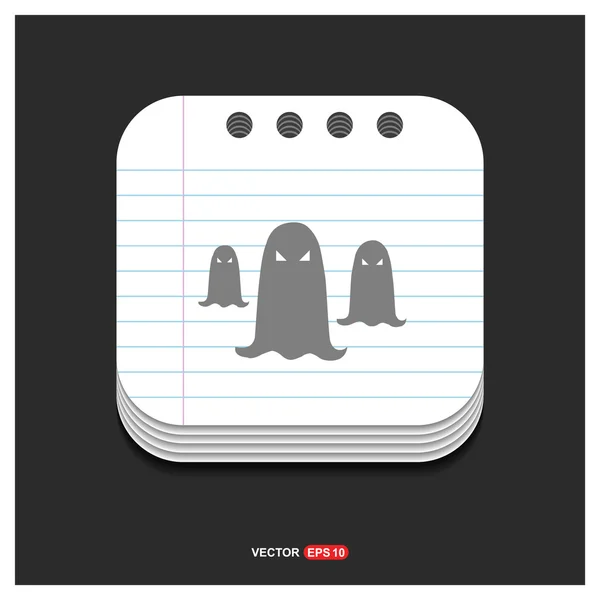 Halloween geesten pictogram — Stockvector