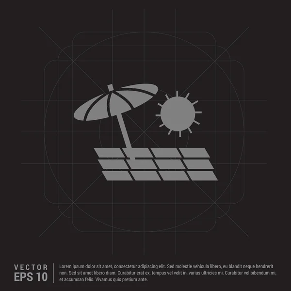 Sonnenschirm-Ikone — Stockvektor