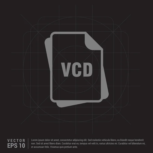 Icône de format de fichier VCD — Image vectorielle