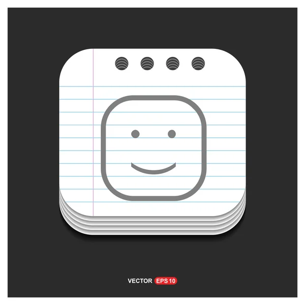 Cara feliz sonriente icono — Vector de stock