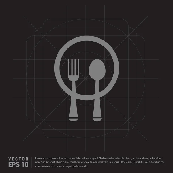 Icono del menú del restaurante — Vector de stock