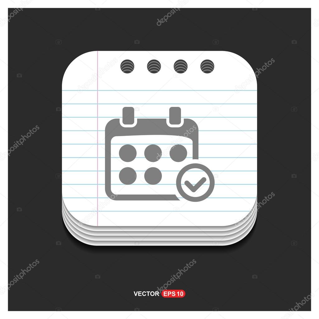 Business calendar icon. vector illustration