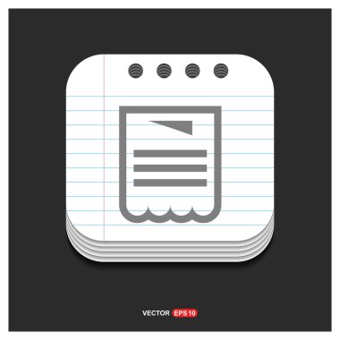 Kağıt metin belge simgesi