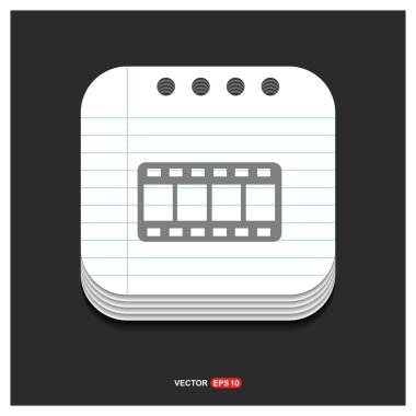 Web simgesi video dosyası düğmesi