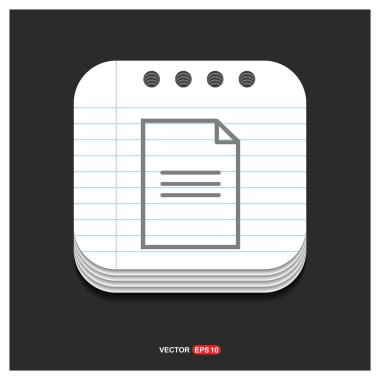 Not defteri simgesi, düz tasarım.