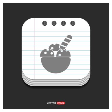 Bisküvi simgesi ile dondurma