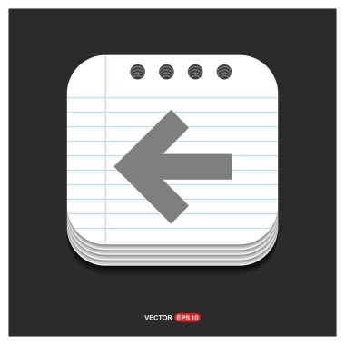 geri veya önceki simgesi