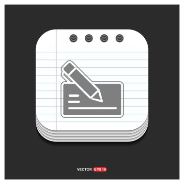 kalem ve Not kağıt simgesi