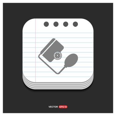 tıbbi mekanik tonometer simgesi