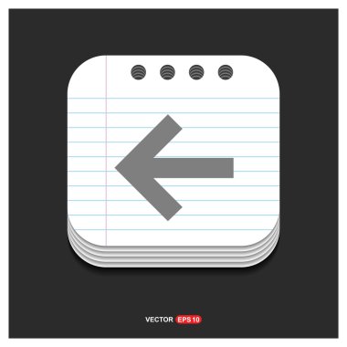 geri veya önceki simgesi