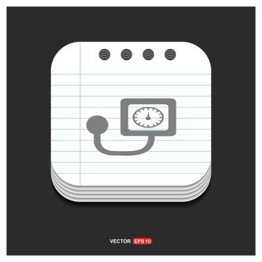 tıbbi mekanik tonometer simgesi