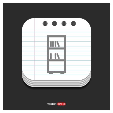 Kitaplık mobilya simgesi