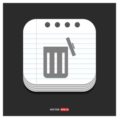 çöp kutusu simgesini