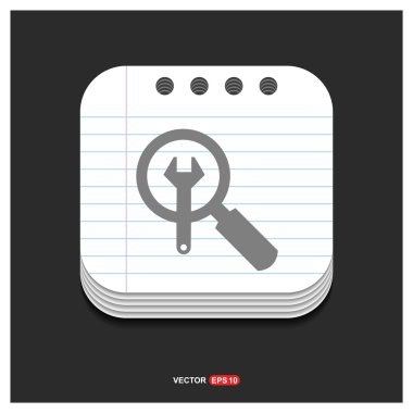 İngiliz anahtarı aracı Büyüteç simgesi