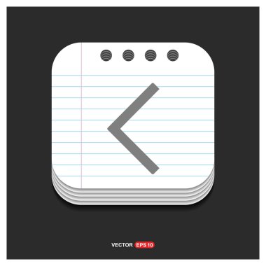 geri veya önceki simgesi