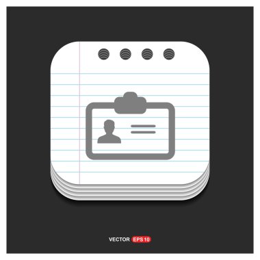 Kimlik kartı rozet simge