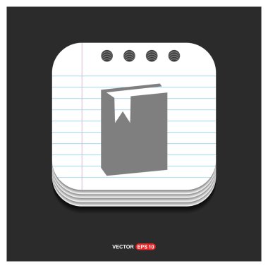 Yer imi simgesi ile kapalı kitap 