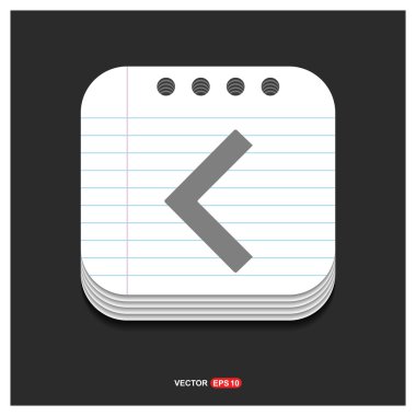 geri veya önceki simgesi