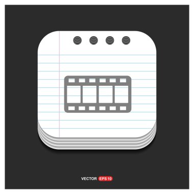 Web simgesi video dosyası düğmesi