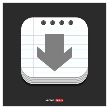 aşağı, ok simgesi indir