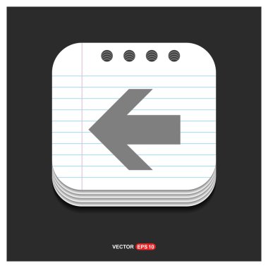 geri veya önceki simgesi