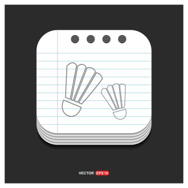 Badminton shuttlecocks simgesi