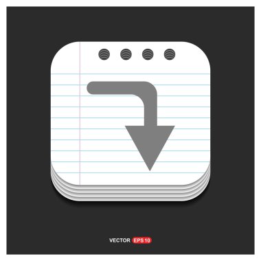 aşağı, ok simgesi indir