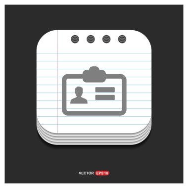 kimlik kartı belge simgesi