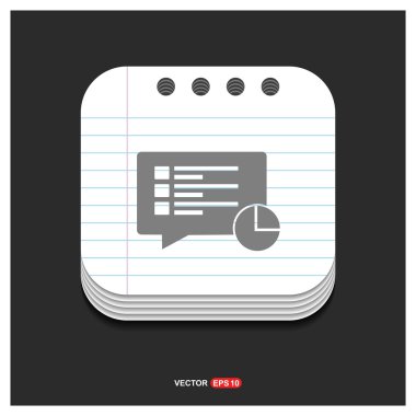 Not defteri simgesi, düz tasarım.